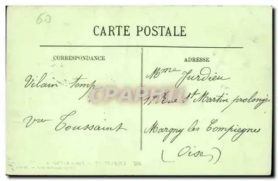 Chantilly — Wejście do Zamek — Wydawnictwo Gamel-Grigaut — LL — Rewers