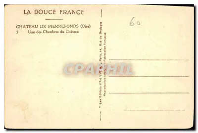 Pokój w Zameczku Pierrefonds — Oise — Éditions d'Art Yvon, Paris — Rewers