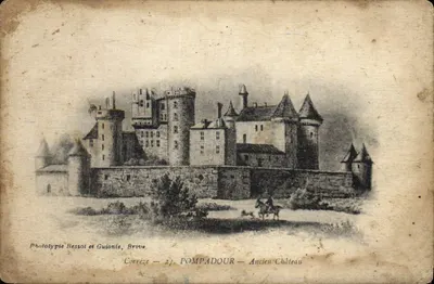 Pompadour — Velho Castelo — Fototipia Bessot e Guionte, Brive