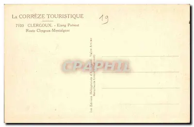 Lago Prévoost — Clergoux — Edições Michel — Verso