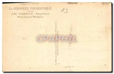 Lago Prévoast — Clergoux — Editor Michel — Verso