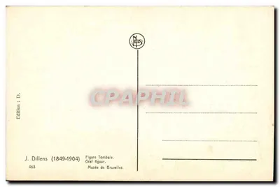Figura nagiego posągu — siedzący nago — J. Dillens (1849-1904) — Rewers