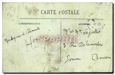 Cartolina d'epoca Trouville La jetee Promenale Countrejour — Verso