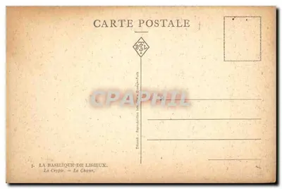 La Crypte — La Basilique de Lisieux — Décoré - Reproduction Imprime & Doudsger-Faits — Rewers