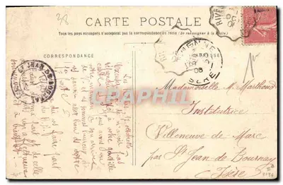 Grenoble — Most Szpitalny i Kolej Alp — Cliché A. V., kolekcja L. P., nr 439, wydawca Hariaz — Rewers