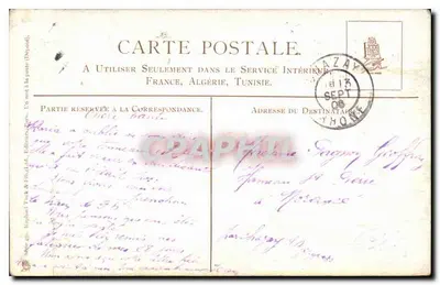Krajobraz wybrzeża — tekst poetycki — wydawca Tuck & Filhol Ltd. — Rewers