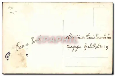 Młody mężczyzna trzymający ramę kwiatową — 'Dzisiaj Święty Łukasz' — wydawca ARS Paris (180) — Rewers