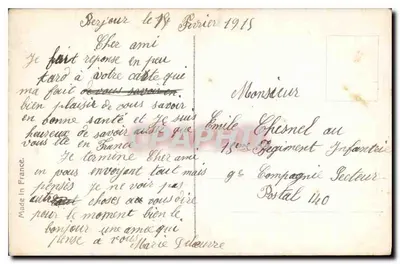 Casal jovem com buquê de flores — REX 4490 — Verso