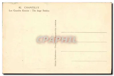 Chantilly — Grandes Écuries — Wydawnictwo Delabarette — Rewers