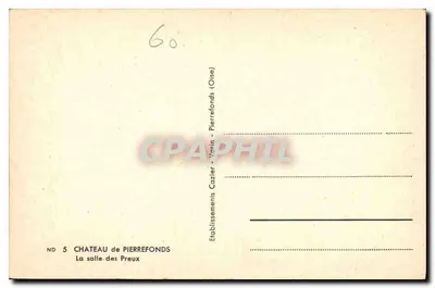 Zamek Pierrefonds — Sala Preux — Wydawnictwo Cazier — Rewers