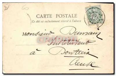 Castelo de Chantilly — Vista dos Parterres — B. E., Paris — Verso