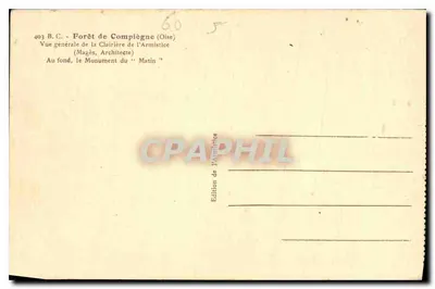 Las Compiègne — Las Armistycyjny — Pomnik «Matin» — Wydawnictwo Armistycyjne — Rewers