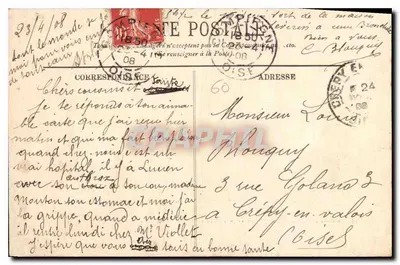 Compiègne — Perspektywa fasady zamku — LL. — Rewers