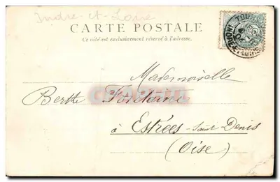 Kościół św. Martyna w Tours — widok fasady i dachu — wydawca Paris, nr 695 — Rewers