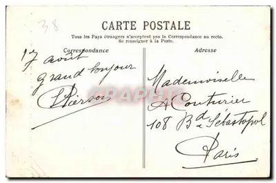 Gorges de la Bourne — La Serrallería — Dauphiné — El Vercors — Fot. Duchemin — Papelería de las Alpes, Eug. Robert, Grenoble — Reverso