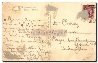 Chinon - Torre da Hora — Les Éditions d'Art Marquet, n°174 — Verso