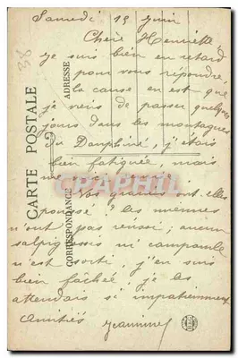 La Cascada de Claix — Entorno de Grenoble — E.R. n°185 — Reverso