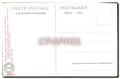 A caça de Ste Ursule, martírio dos Pelerinos em Colônia — Museu do Hospital St-Jean, Bruxelas — Série 11 N. 1024 — Verso