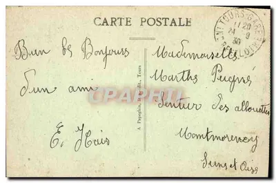 Tours (Indre-et-Loire) - Katedra Świętego Gatiana - widok z dwóch wież — Rewers