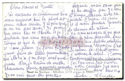 Kaplica Belle-Etoile — Massif des Sept-Laux — wydawca Allevard, nr 37 — Rewers