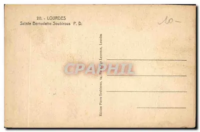 Święta Bernadetta Soubirous — Lourdes — Wydawnictwo Pierre Soubirous, Lourdes — Rewers