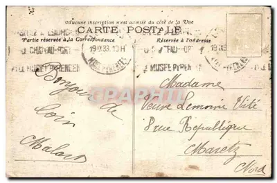 Lourdes - Hautes-Pyrénées — Widok na zamkowy zamek — Fototypia Marcel Dalbouy, Bordeaux, nr 115 — Rewers