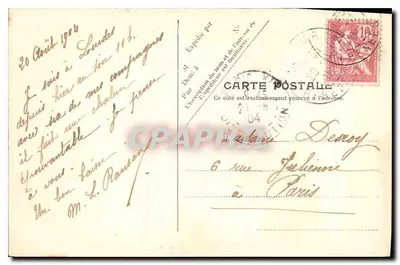 Lourdes — Widok na Bazylikę i rzekę Gave — V.P. Paris. Nr 29 — Rewers