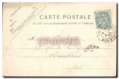 Wejście do Ojczystego Domu Bernadette Sougiann — V. P. Paryż N. 41 — Rewers