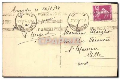 Lourdes - A Virgem Coroada — editor anônimo, n° 46 — Verso