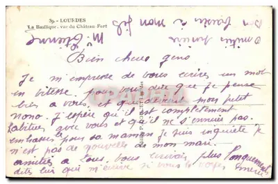 Lourdes — Bazylika widziana z Zamku — n°39 — Rewers