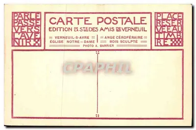 Anioł cerofera — Katedra Notre-Dame — Verneuil-s-Avre — Fot. A. Barrier — Rewers