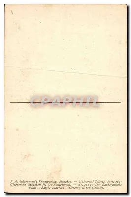 Fauna adormecida — detalhe — F. A. Achermann's Kunstverlag, München, série 267 — Verso