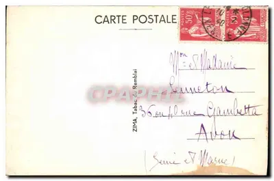 Fresnes - List z dnia 10 lipca 1940 — wydawca ZIMA, Tabac du Remblai, seria 27 Marne — Rewers