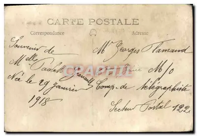 Bebé — fotografía en blanco y negro — Tarjeta postal antigua — Reverso