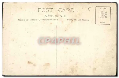 Três mulheres no jardim — cena de vida — carta postal anônima — Verso