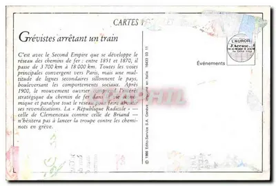 Greve geral dos trens — Grevistas parando um trem — Editor E.P.D. n° 11 — Verso