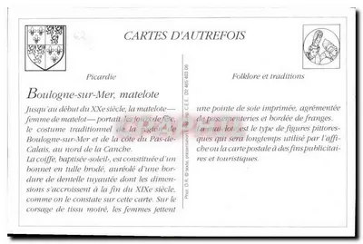 Matelote de Boulogne-sur-Mer — traje tradicional — editor C.E.E. — Reverso