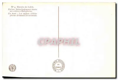 Historia Judyty — witraże katedry w Chartres — Monuments Historiques de France — Rewers