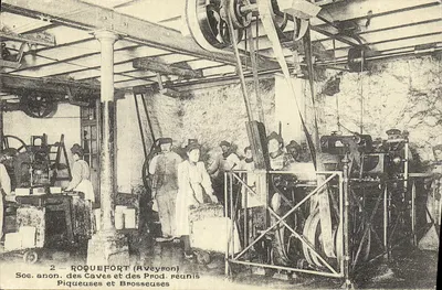 Roquefort (Aveyron) — Fabricação nas caves — Soc. anon. das Caves e das Prod. reunidas