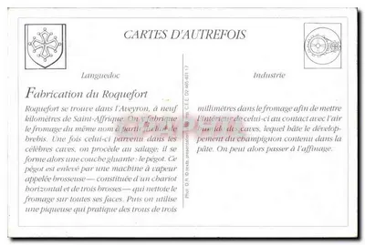 Roquefort (Aveyron) — Fabricação nas caves — Soc. anon. das Caves e das Prod. reunidas — Verso