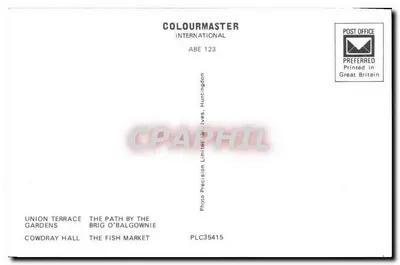 Aberdeen — dois gatos pretos com laços — editor Colourmaster International, série ABE 123 — Verso