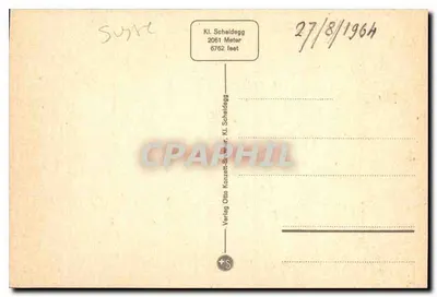 Eiger - Mönch - Jungfrau — vista alpina — Verlag Otto Konzatt-Brunn — Verso