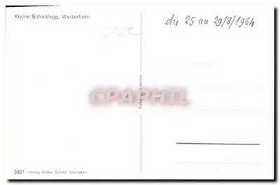 Kleine Scheidegg, Wetterhorn — vista alpina — Verlag Walter Schild, Interlaken n°3027 — Reverso