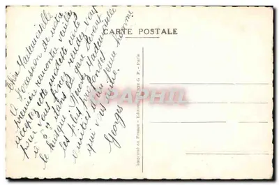 Amor — casal trocando beijos através das janelas — G.P. Paris n°250 — Verso
