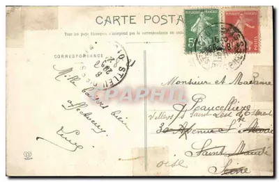 Cauterets - Trasa Mostu Hiszpańskiego i Wyspa Sarah-Bernhardt — Fotografia Braci Laroches, Toulouse — Rewers