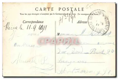 LOURDES — Widok z góry. — Wydanie F. V. n°59 — Rewers