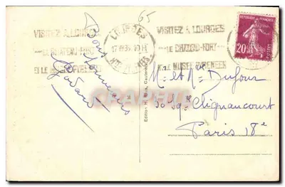 Gauterets - O Ponte da Espanha — editor H. Rius, n°61 — Verso