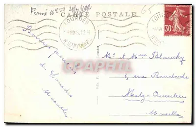 Lourdes - Bazylika i Pic du Jer - P.D. — Rewers