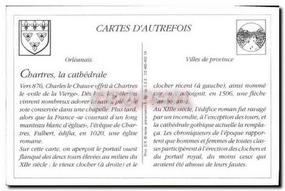 Chartres — Plac Chatelet i Katedra — Ch. Foucault, wyd. Dreux — Rewers