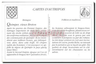 Quimper — Velho Bretão — Quimper — Velho Bretão. — Verso